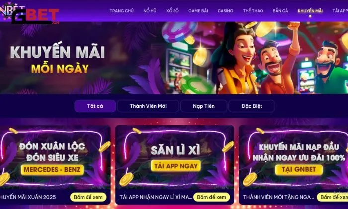 game bài Gnbet Nhiều khuyến mãi hấp dẫn